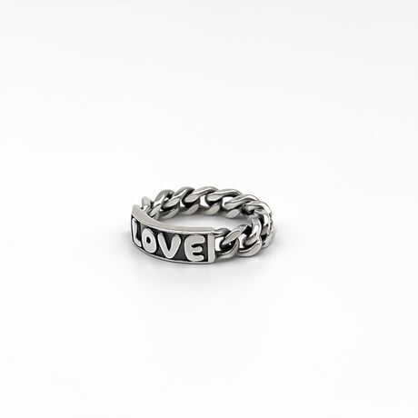 PLATE CHAIN RING - LOVE／PLATE CHAIN RING - HATE【受注生産】
