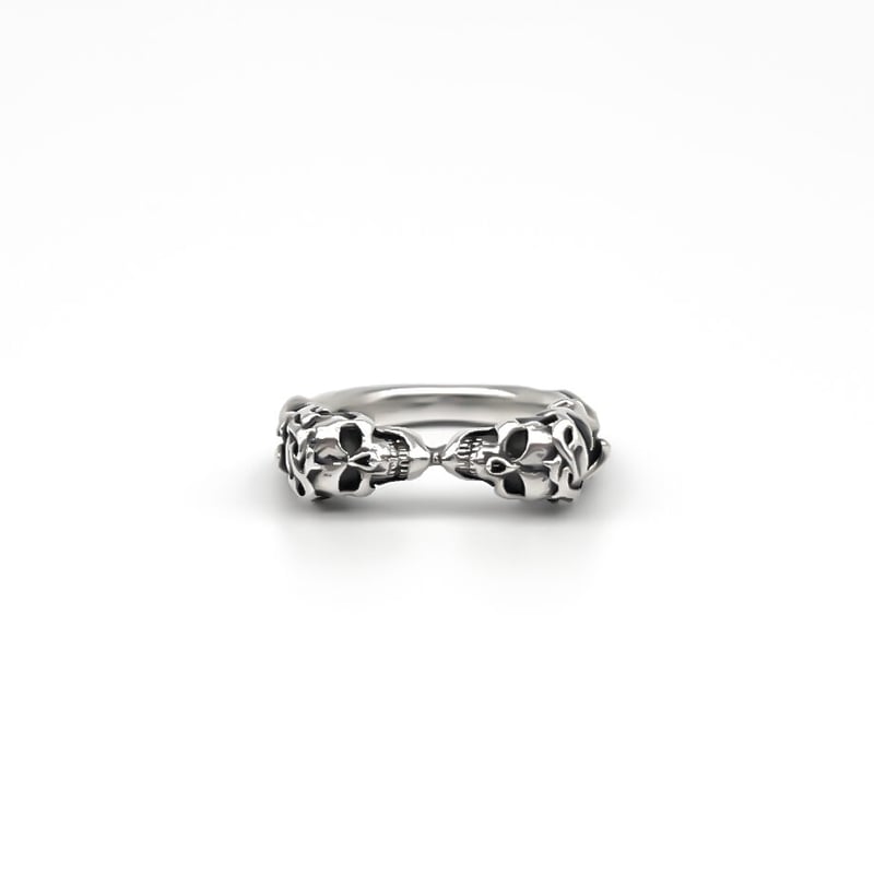 [JD愛用] レア Double Skull Head Ring JD愛用] レア Double Skull Head Ring Skull Ring | Double Rose