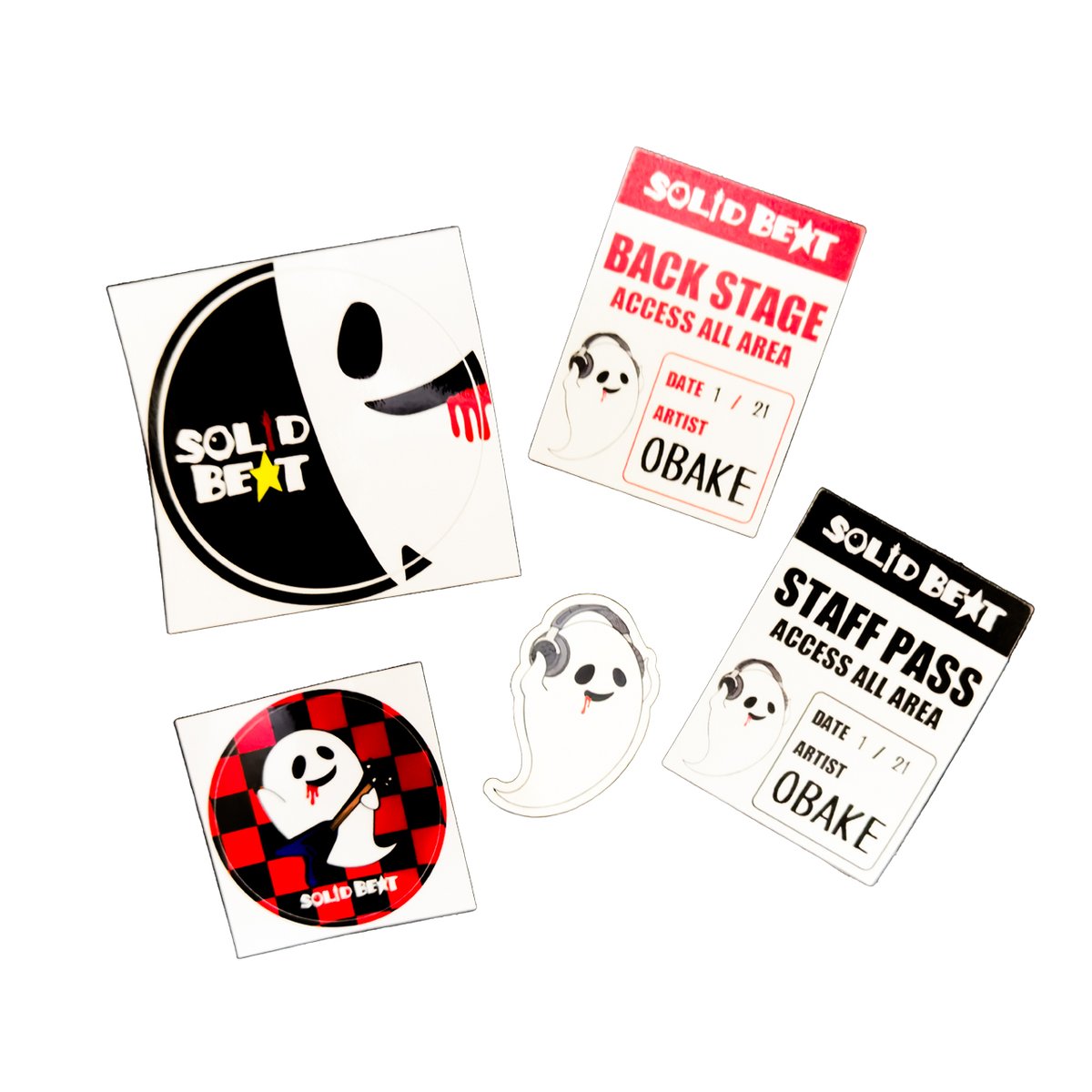 OBAKE STICKER SET Solid Beat