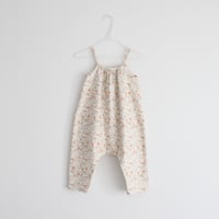 Sage flower shoulder strap romper 80