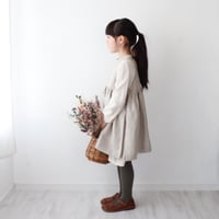 Side ribbon dress -linen-