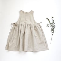Side ribbon dress -stripe-