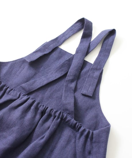 Linen short salopette 90