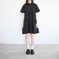 shirt dress -black-
