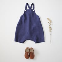 Linen short salopette 90