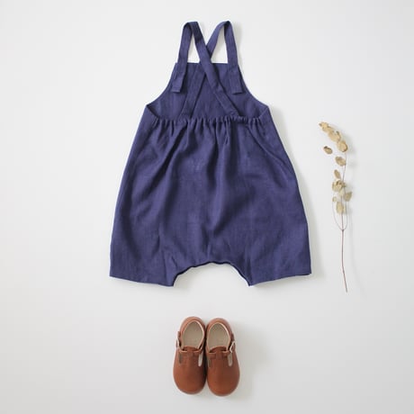 Linen short salopette 90