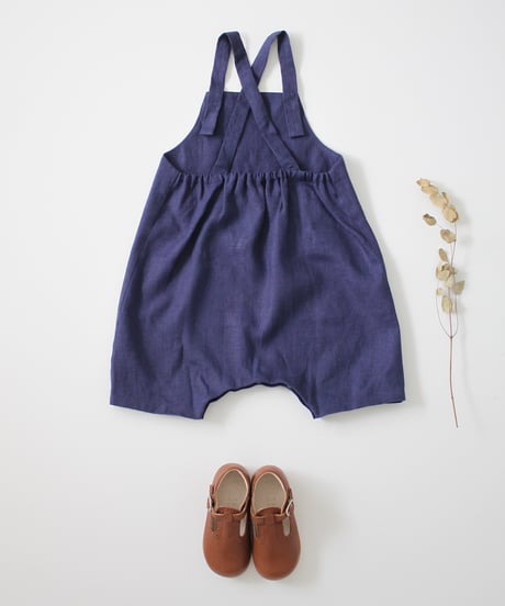 Linen short salopette 90