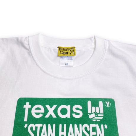 スタンハンセンx Count2.9 ホワイトボディTシャツ緑　　　　KIDSサイズ140