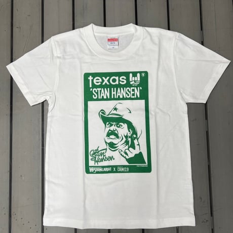 スタンハンセンx Count2.9 ホワイトボディTシャツ緑　　　　KIDSサイズ140