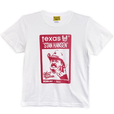 スタンハンセンx Count2.9 ホワイトボディTシャツ赤　　　　KIDSサイズ140