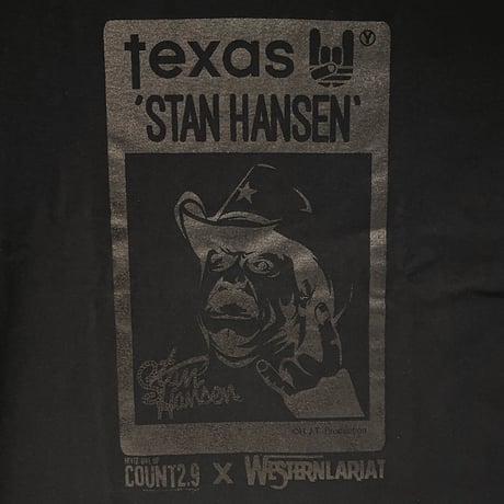 スタンハンセン×Count2.9 ブラックxブラック ロングスリーブTシャツ