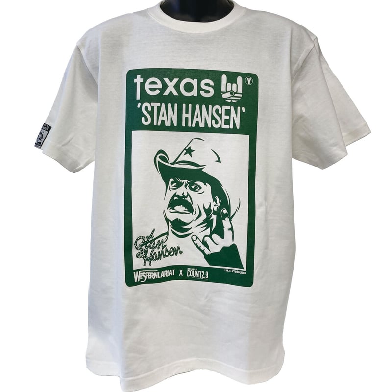 Count2.9xスタンハンセンTシャツ 白Tシャツxグリーン | Pro wrestling