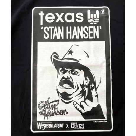 スタンハンセン×Count2.9 ブラックxホワイト ロングスリーブTシャツ
