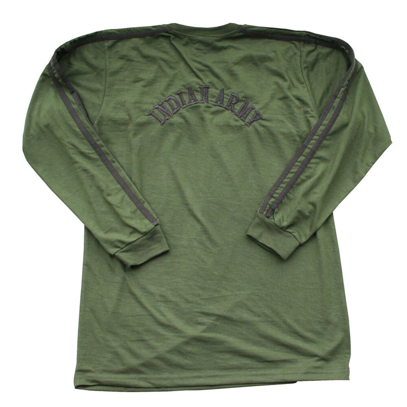 新品【インド軍】アディダス風長袖Tシャツ 戦闘服 OD色 | エク