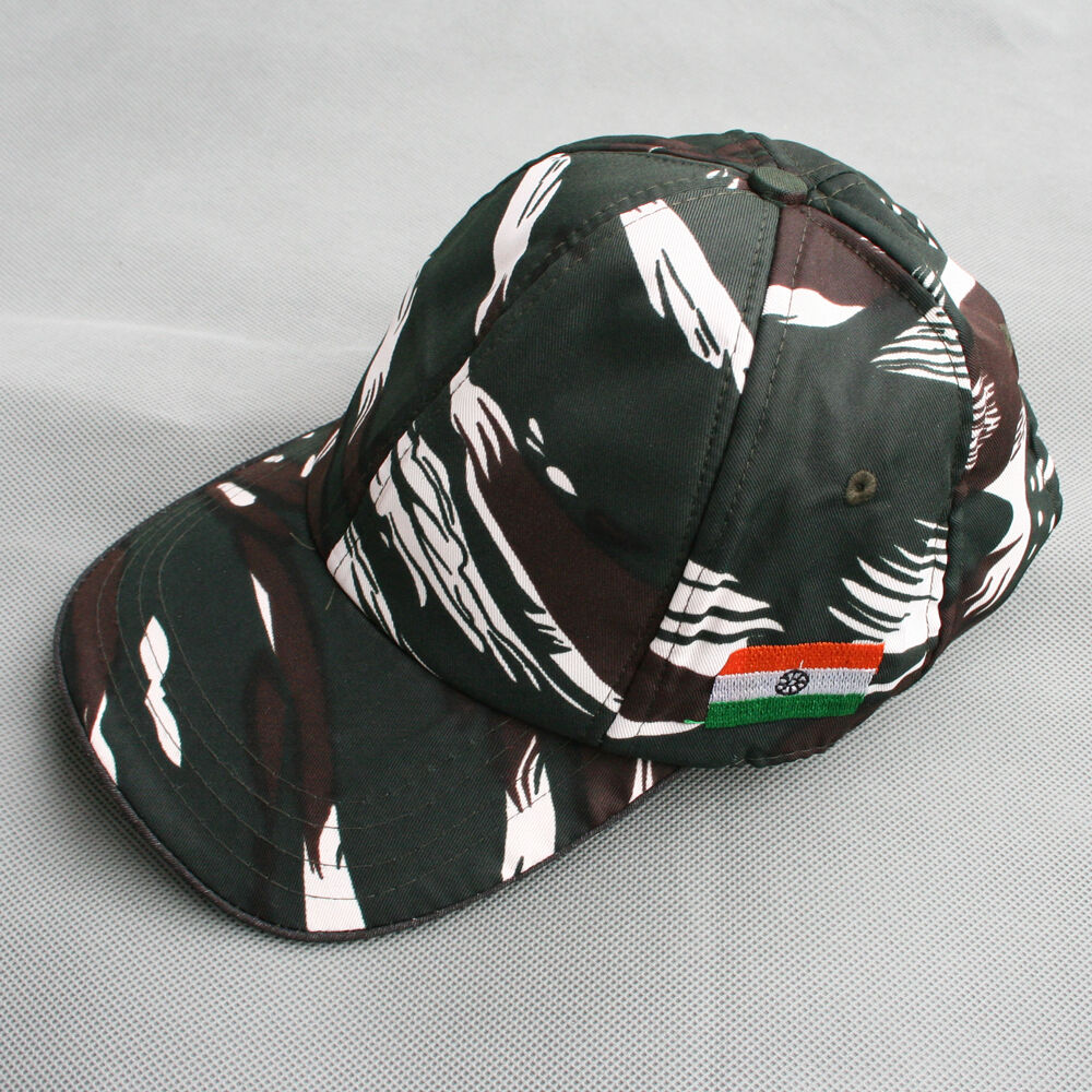 新品【インド軍】キャップ 帽子 希少 白色多め リザード迷彩