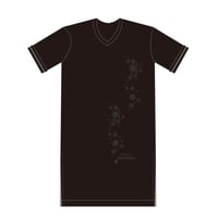 【FC会員限定】オリジナル雪桜ワンピドレスTシャツ ブラック×ブラック　ブラック×グレー
