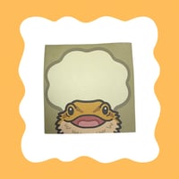 フトアゴヒゲトカゲ イエロー メモサイズふせん