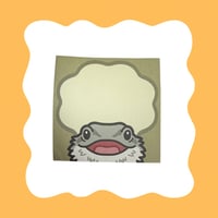 フトアゴヒゲトカゲ ホワイト メモサイズふせん