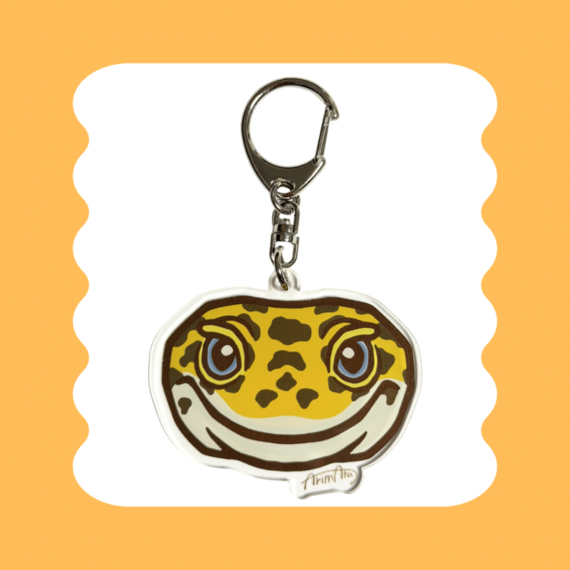ヒョウモントカゲモドキ タンジェリン アクリルキーホルダー | ありま