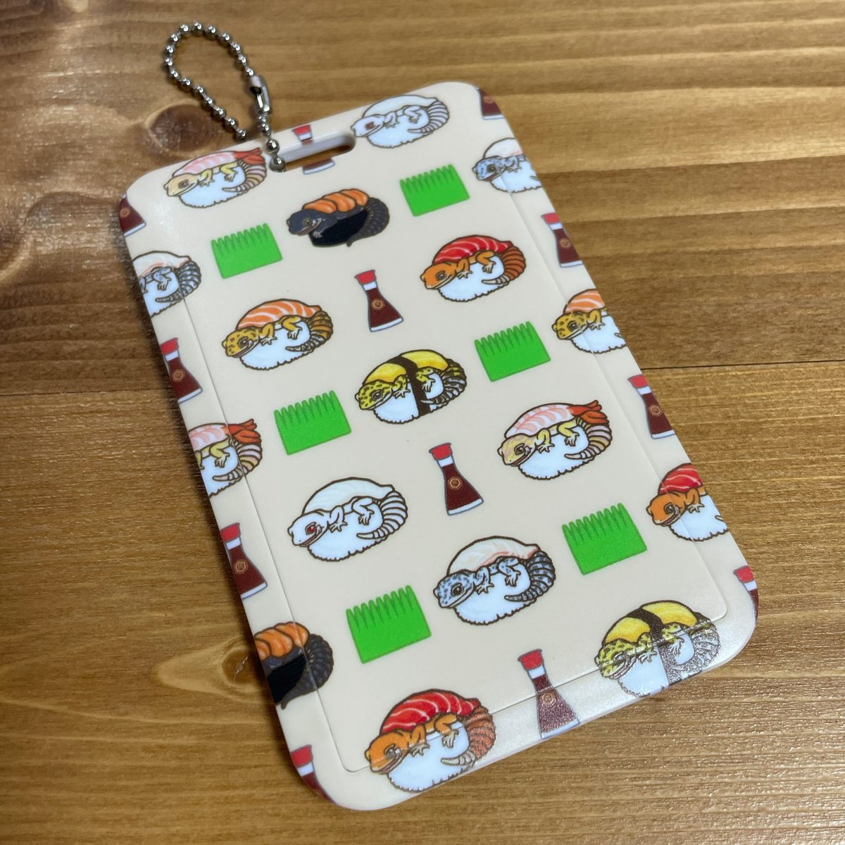 お寿司なレオパたち パスケース | ありまる商店