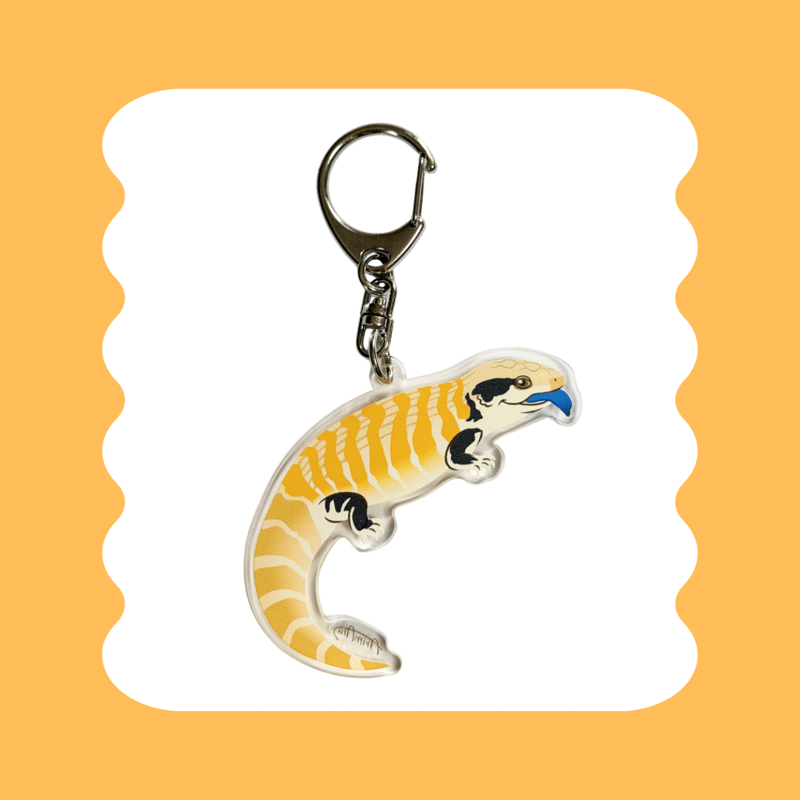 チュウオウアオジタトカゲ アクリルキーホルダー | ありまる商店