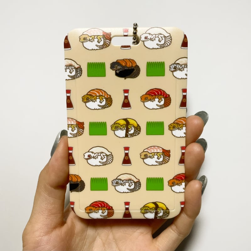お寿司なレオパたち パスケース | ありまる商店