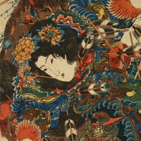 一勇斎国芳 水滸伝豪傑百八人之一個 扈三娘一丈青/ICHIYUSAI KUNIYOSHI