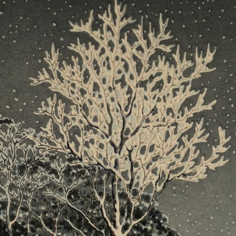 土屋光逸 隅田川水神森/TSUCHIYA KOITSU Snow on the Sumida River