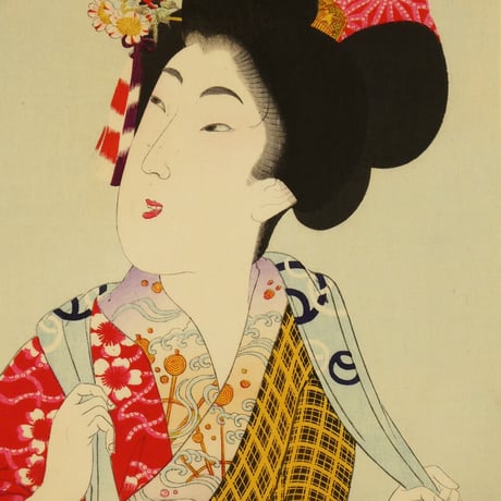 楊洲周延 真美人 廿七 手拭い/CHIKANOBU