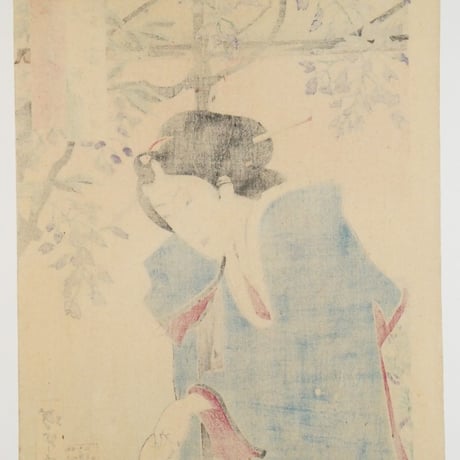 月岡芳年 東京自慢十二ヶ月 四月 亀戸の藤/TSUKIOKA YOSHITOSHI