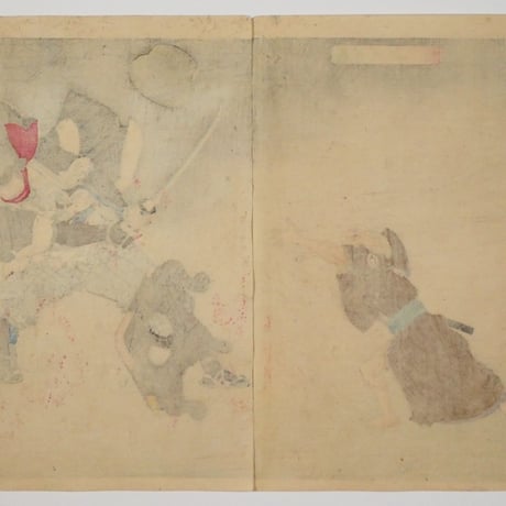 月岡芳年 新撰東錦絵 義士夜討之図 二枚続/TSUKIOKA YOSHITOSHI