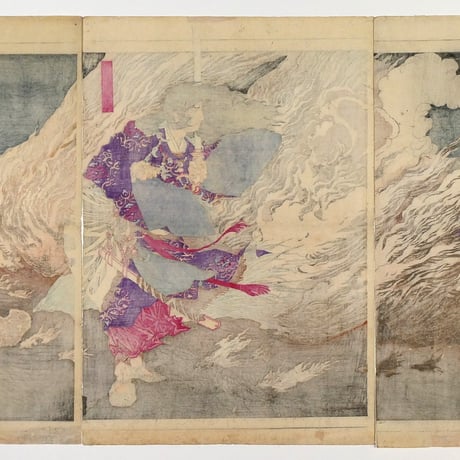 月岡芳年 大日本史略図会 第十二代景行天皇 三枚続/TSUKIOKA YOSHITOSHI
