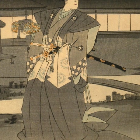楊洲周延 竹のひと節 本朝二十四孝 狐火 三枚続/CHIKANOBU
