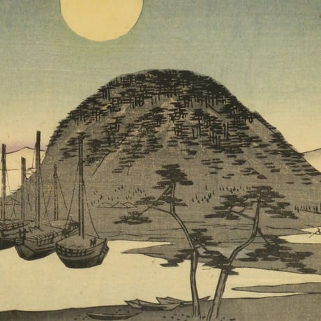 豊原国周・歌川広重 明石の初秋 三枚続/KUNICHIKA・HIROSHIGE