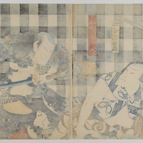 三代歌川豊国 夏祭意気地ノ江戸ツ子 二枚続/UTAGAWA TOYOKUNIⅢ