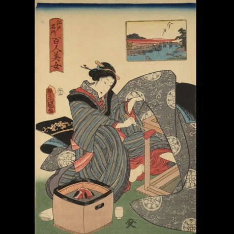三代歌川豊国 江戸名所百人美女 今戸/UTAGAWA TOYOKUNIⅢ