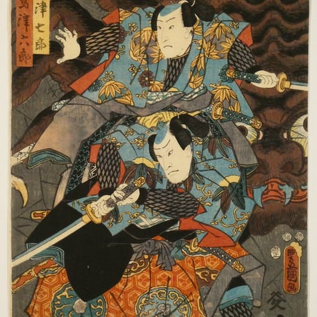 三代歌川豊国 白縫譚 大蜘蛛 三枚続/UTAGAWA TOYOKUNIⅢ