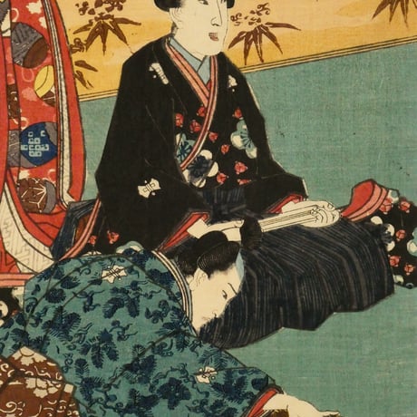 三代歌川豊国 春夜乃御遊 三枚続/UTAGAWA TOYOKUNIⅢ
