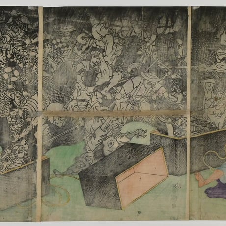 歌川芳盛 昔ばなし舌切雀 三枚続/UTAGAWA YOSHIMORI