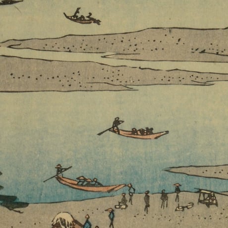 歌川広重 五十三次名所図会 廿九 見附 天龍川舟渡し/HIROSHIGE