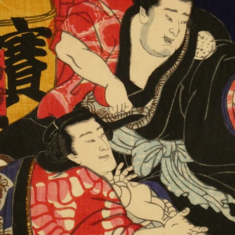 二代歌川国輝 見立七福人 三枚続/UTAGAWA KUNITERU II
