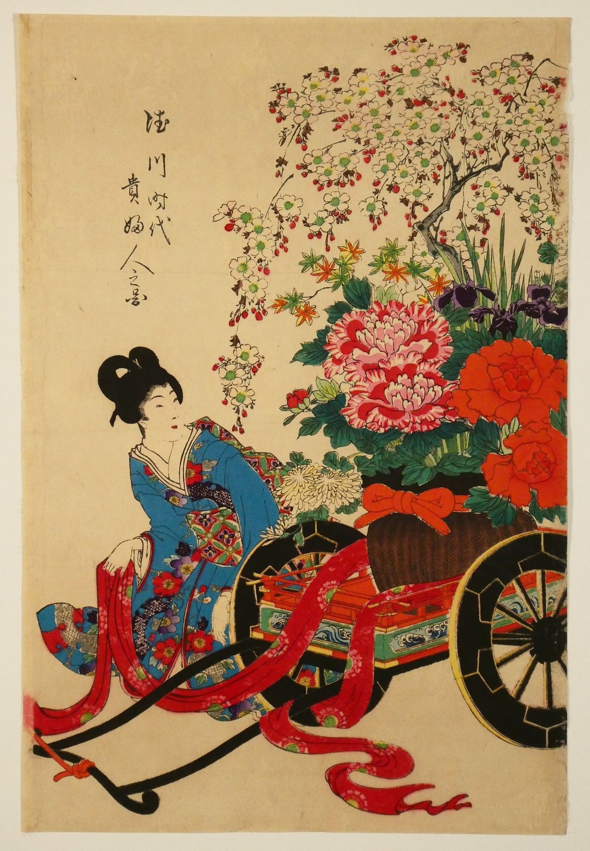 楊洲周延 徳川時代 貴婦人之図 花車 三枚続/CHIKANOBU | ギャラリー奏美庵