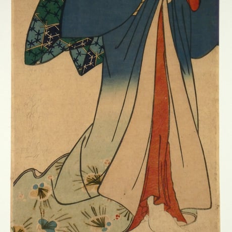 二代国貞・暁斎 むさし屋梅吉 竪二枚続/KUNISADA II・KYOSAI
