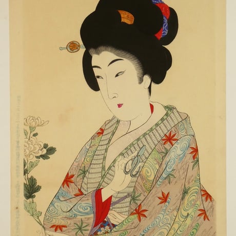 楊洲周延 真美人 廿三 生花/CHIKANOBU
