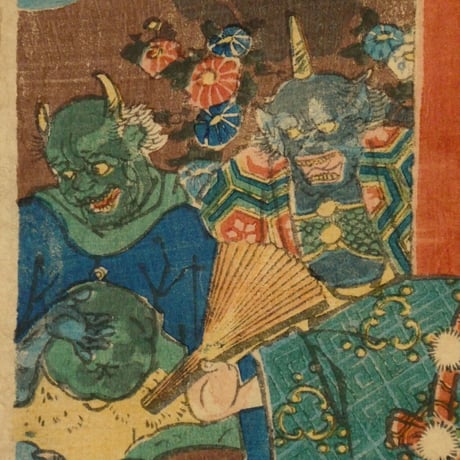 一勇斎国芳 大江山福寿酒盛 三枚続/ICHIYUSAI KUNIYOSHI