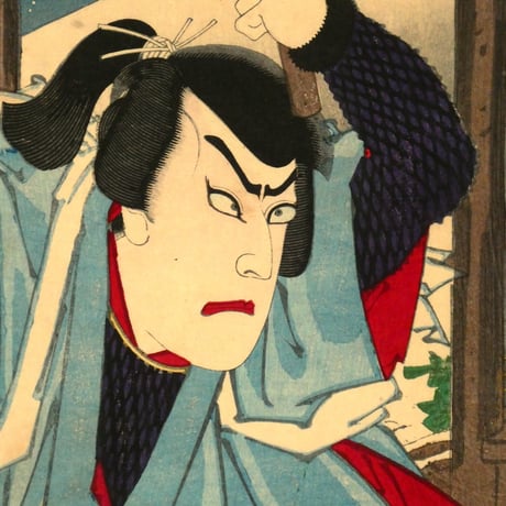 豊原国周 木曽山雪中之場 三枚続/KUNICHIKA