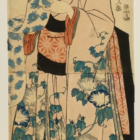 香蝶楼国貞 美人絵 竪二枚続/KUNISADA