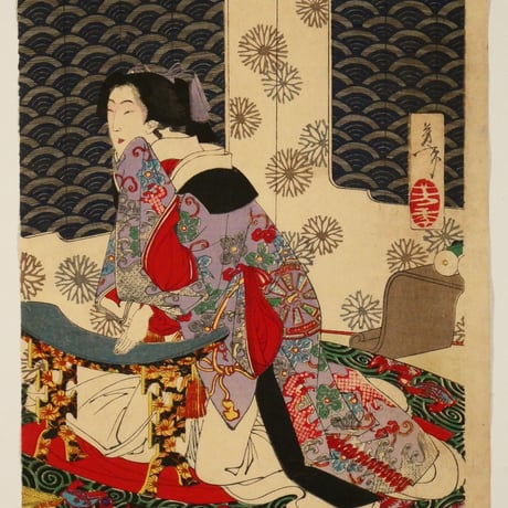 月岡芳年 新撰東錦絵 越田御殿酒宴之図 二枚続/TSUKIOKA YOSHITOSHI