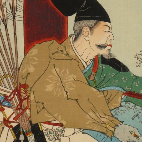 月岡芳年 新形三十六怪撰 藤原秀郷 龍宮城蜈蚣射るの図/TSUKIOKA YOSHITOSHI