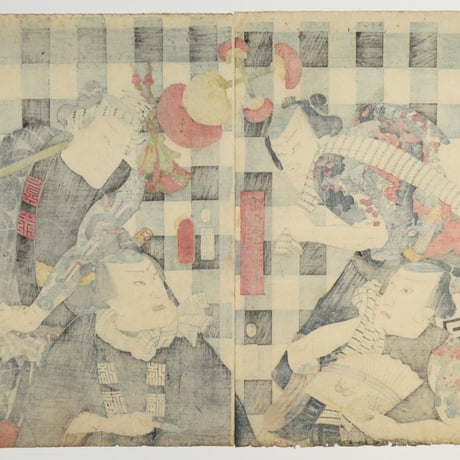 三代歌川豊国 今四天王大山帰り 二枚続/UTAGAWA TOYOKUNIⅢ